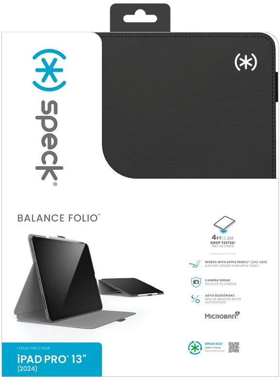 Speck Balance Folio do iPad Pro 13" M5 (2025) / iPad Pro 13" M4 (2024) juoda