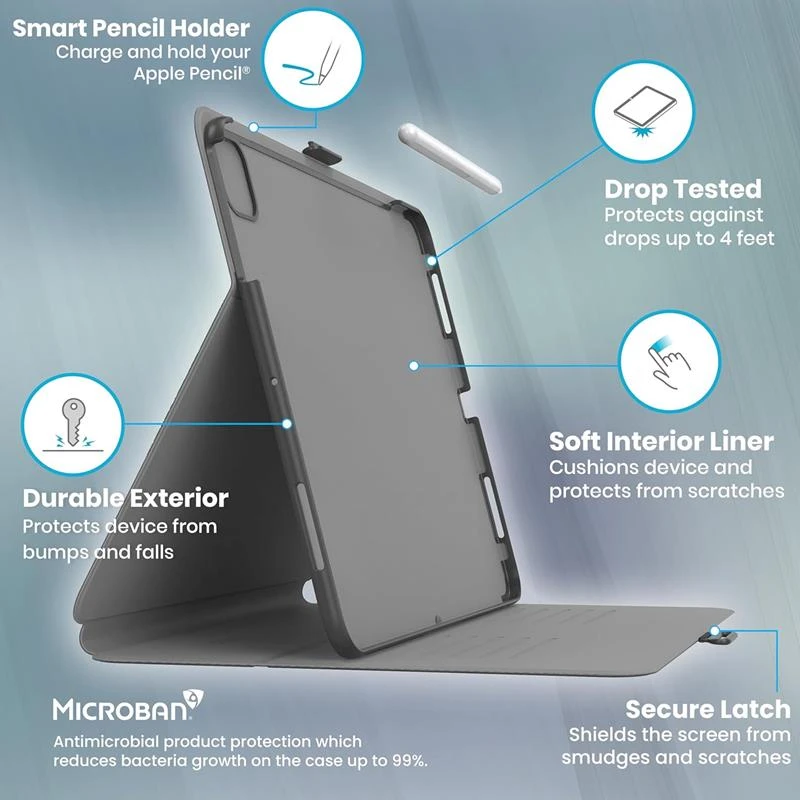 Speck Balance Folio do iPad Pro 13" M5 (2025) / iPad Pro 13" M4 (2024) juoda