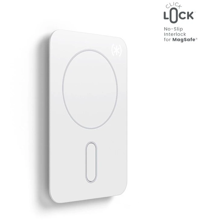 Speck Visur esantis laikiklis + „ClickLock“ – magnetinis „MagSafe“ laikiklis Baltas