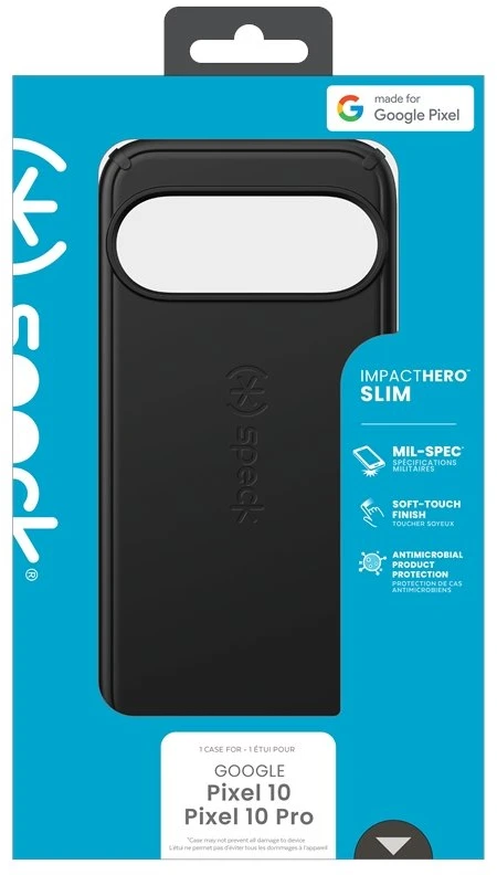 Speck ImpactHero Slim - dėklas Google Pixel 10 / Google Pixel 10 Pro Juodas