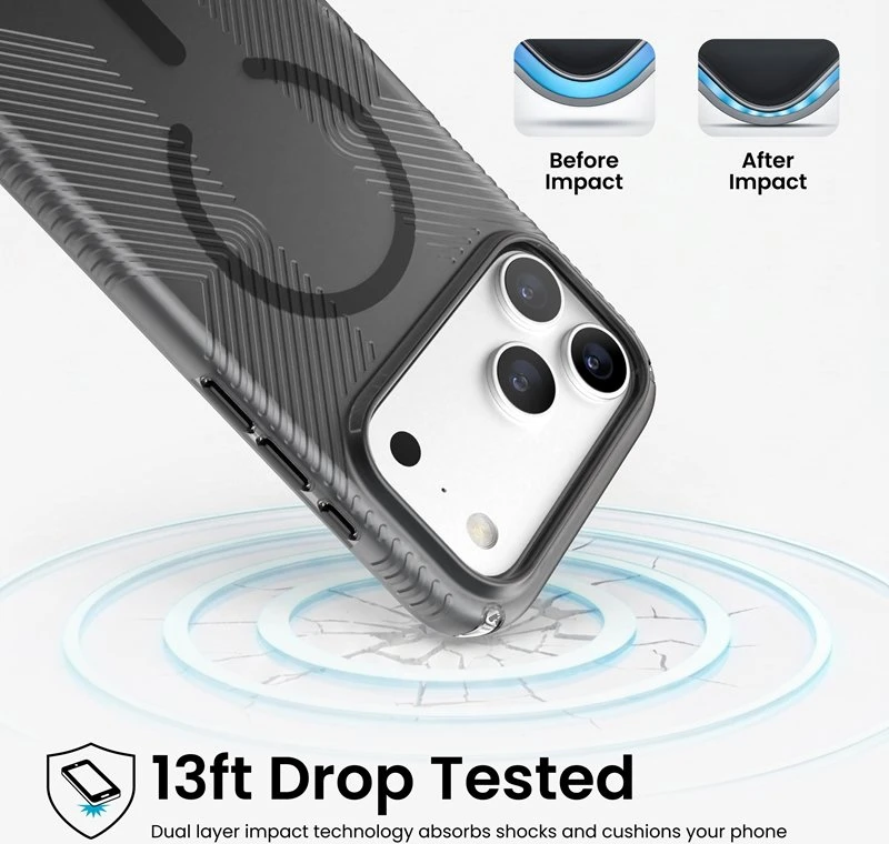 Dėklas Speck Presidio Lux Grip MagSafe iPhone 18 Pro Max / 17 Pro Max, Obsidian