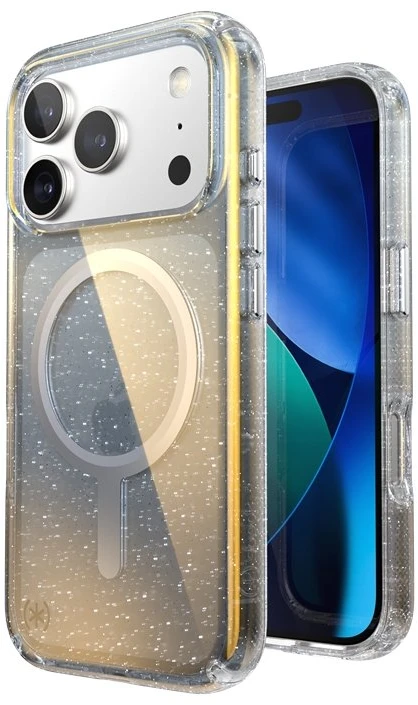 Speck Presidio Lux MagSafe - dėklas skirtas Apple iPhone 17 Pro Hyper Mirror Glitter / Sidabrinis Metallic