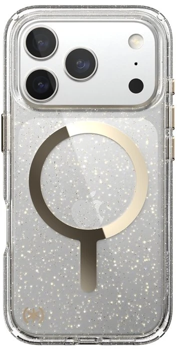 Speck Presidio Lux MagSafe - dėklas Apple iPhone 17 Pro Glitter / Gold Metallic