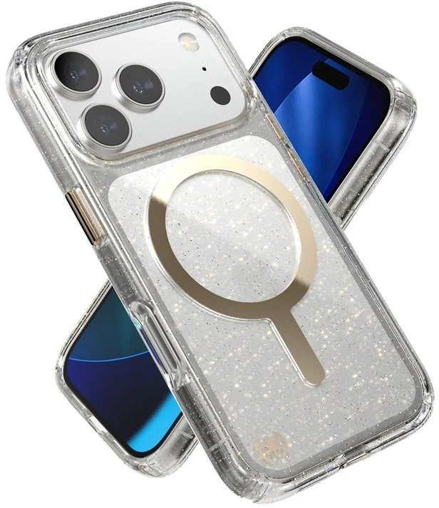 Speck Presidio Lux MagSafe - dėklas Apple iPhone 17 Pro Glitter / Gold Metallic