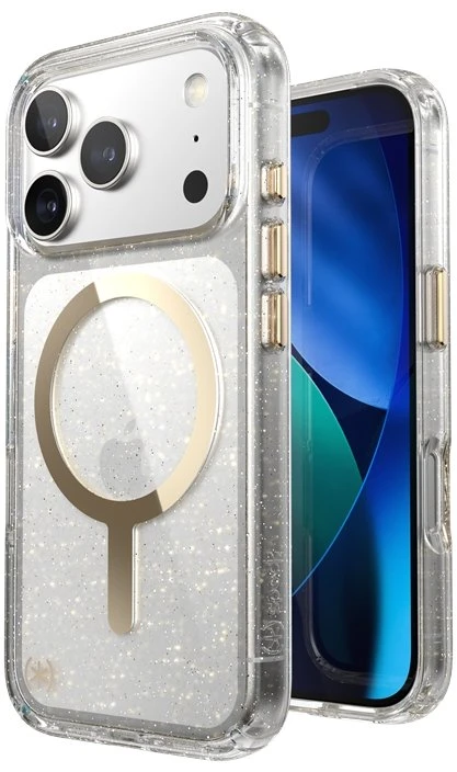 Speck Presidio Lux MagSafe - dėklas Apple iPhone 17 Pro Glitter / Gold Metallic