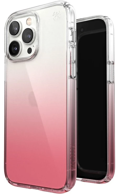 Speck Clear Presidio Perfect-Clear + Ombre - dėklas skirtas Apple iPhone 14 Pro Max su MICROBAN Clear / Vintage Rose Fade