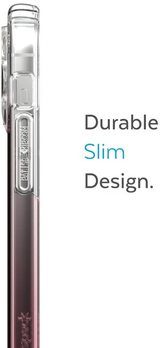 Speck Clear Presidio Perfect-Clear + Ombre - dėklas skirtas Apple iPhone 14 Pro Max su MICROBAN Clear / Vintage Rose Fade