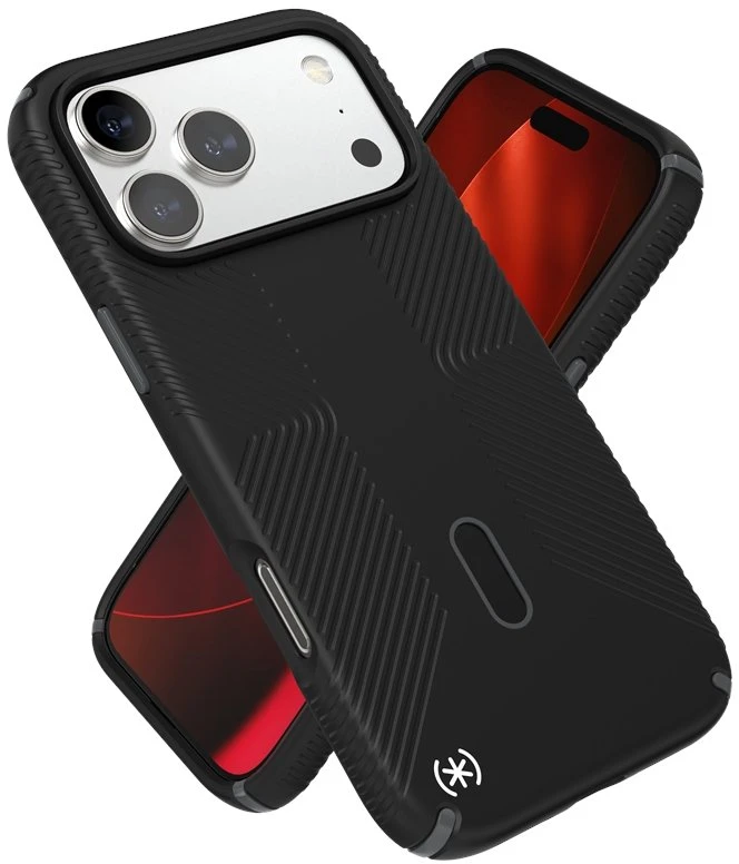 Speck Presidio2 Grip ClickLock & MagSafe - dėklas Apple iPhone 17 Pro Max Juodas / Slate Pilkas / Baltas