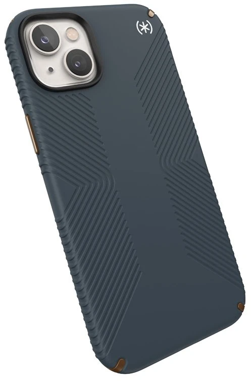 Speck Presidio2 Grip - dėklas skirtas Apple iPhone 15 Plus / 14 Plus su MICROBAN coating Charcoal / Cool Bronze / Slate