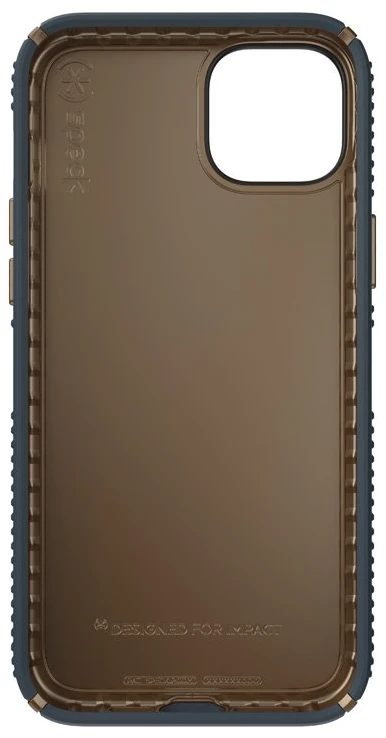 Speck Presidio2 Grip - dėklas skirtas Apple iPhone 15 Plus / 14 Plus su MICROBAN coating Charcoal / Cool Bronze / Slate