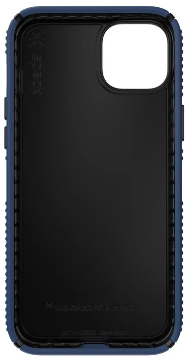 Speck Presidio2 Grip - dėklas skirtas Apple iPhone 15 Plus / 14 Plus su MICROBAN coating Coastal Mėlyna / Juodas / Baltas