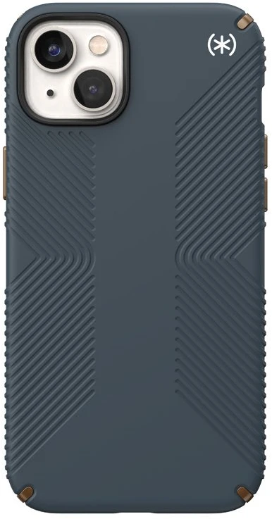 Speck Presidio2 Grip - dėklas skirtas Apple iPhone 15 Plus / 14 Plus su MICROBAN coating Charcoal / Cool Bronze / Slate