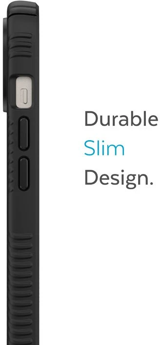 Speck Presidio2 Grip - dėklas skirtas Apple iPhone 15 Plus / 14 Plus su MICROBAN coating Juodas / Juodas / Baltas