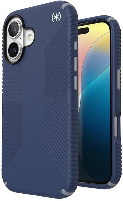 Dėklas Speck Presidio2 Grip do iPhone 16 mėlyna