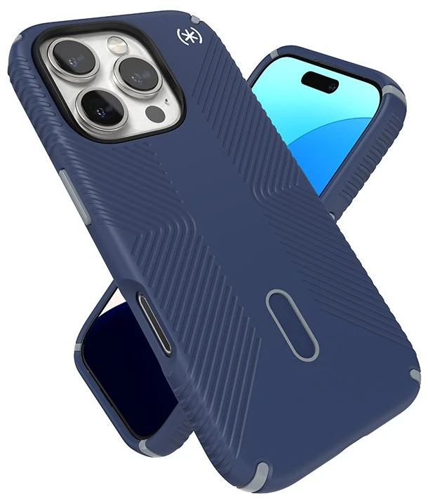 Dėklas Speck Presidio2 Grip ClickLock & MagSafe do iPhone 16 Pro tamsiai mėlyna