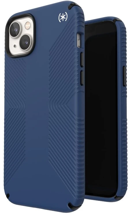 Speck Presidio2 Grip + MagSafe - dėklas skirtas Apple iPhone 14 Plus su MICROBAN coating Coastal Mėlyna / Juodas / Baltas