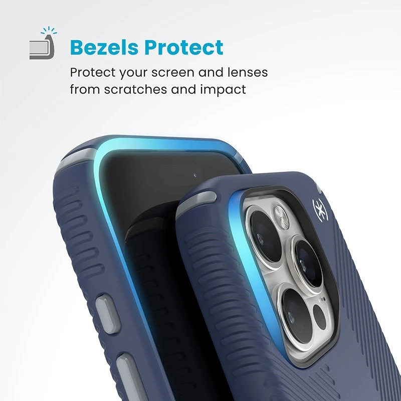 Dėklas Speck Presidio2 Grip ClickLock & MagSafe do iPhone 16 Pro tamsiai mėlyna