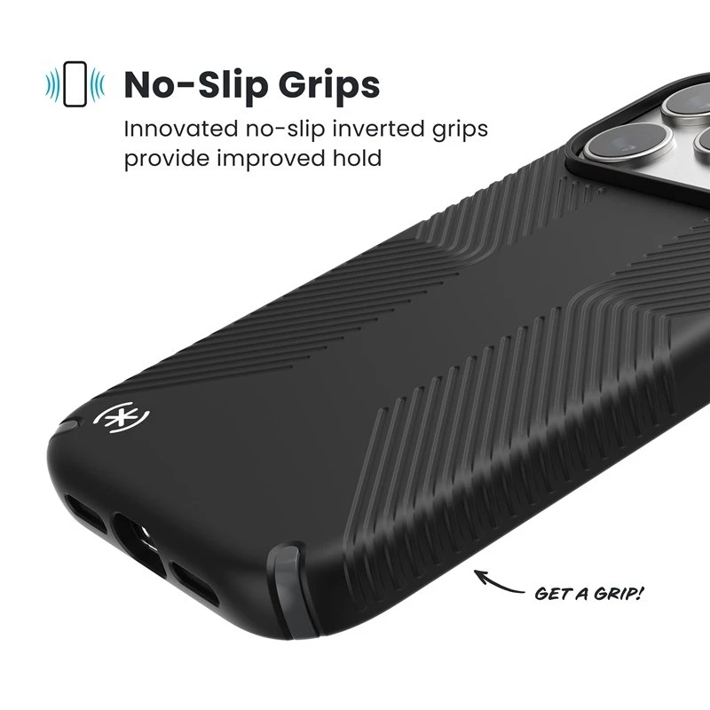 Speck Presidio2 Grip MagSafe - dėklas Apple iPhone 17 Pro Juodas / Slate Pilkas / Baltas