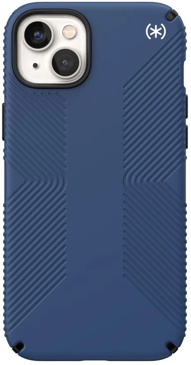 Speck Presidio2 Grip + MagSafe - dėklas skirtas Apple iPhone 14 Plus su MICROBAN coating Coastal Mėlyna / Juodas / Baltas