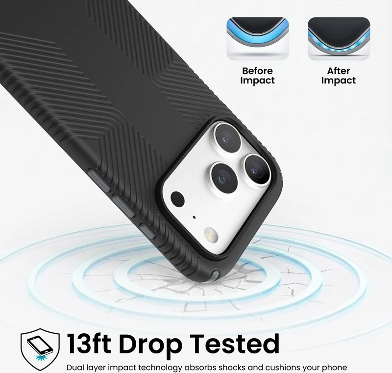 Dėklas Speck Presidio2 Grip MagSafe iPhone 18 Pro / 17 Pro, juodas