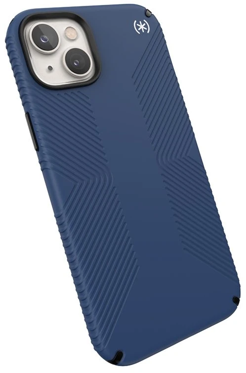 Speck Presidio2 Grip + MagSafe - dėklas skirtas Apple iPhone 14 Plus su MICROBAN coating Coastal Mėlyna / Juodas / Baltas