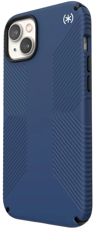 Speck Presidio2 Grip + MagSafe - dėklas skirtas Apple iPhone 14 Plus su MICROBAN coating Coastal Mėlyna / Juodas / Baltas