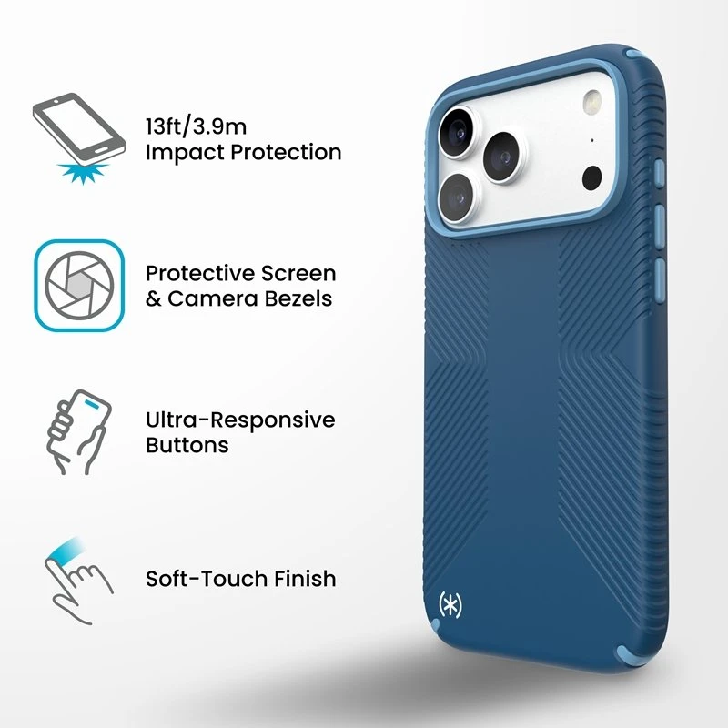 Dėklas Speck Presidio2 Grip MagSafe iPhone 18 Pro Max / 17 Pro Max, Deep Sea