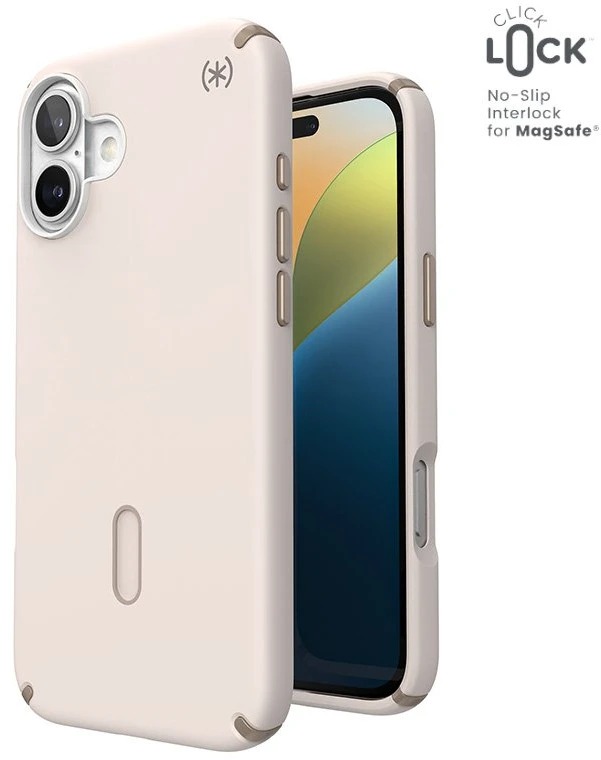 Dėklas Speck Presidio2 Pro ClickLock & MagSafe do iPhone 16 Plus smėlio spalva