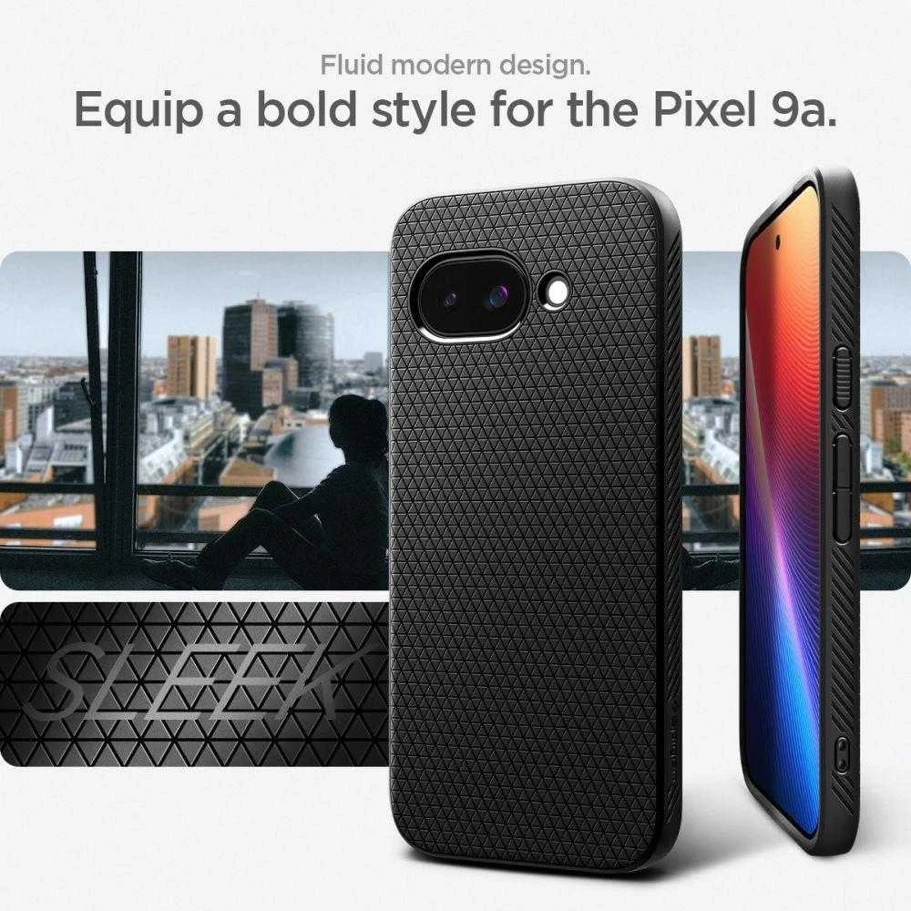 Spigen Liquid Air Dėklas, skirtas Google Pixel 9A – Matinis Juodas
