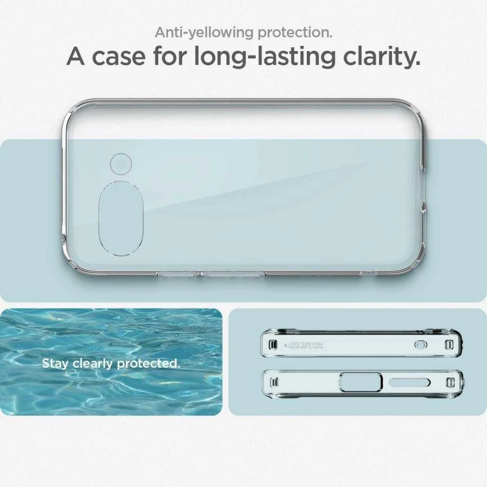 „Spigen Ultra Hybrid“ dėklas, skirtas „Google Pixel 9A“ – skaidrus