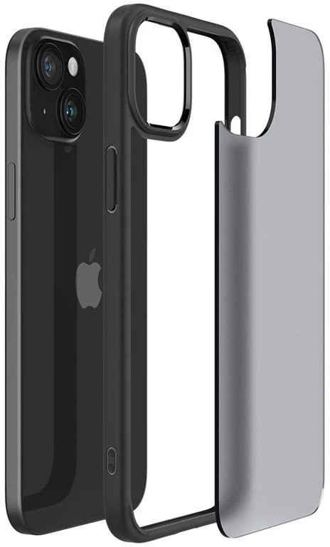 Spigen Ultra Hybrid Matte dėklas skirtas Apple iPhone 15, spalva - Frost Black
