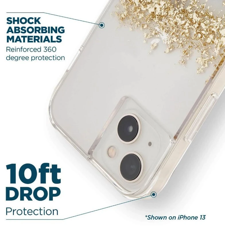 Dėklas Case-Mate Karat - Case decorated in auksinis for Apple iPhone 14 Plus Marble