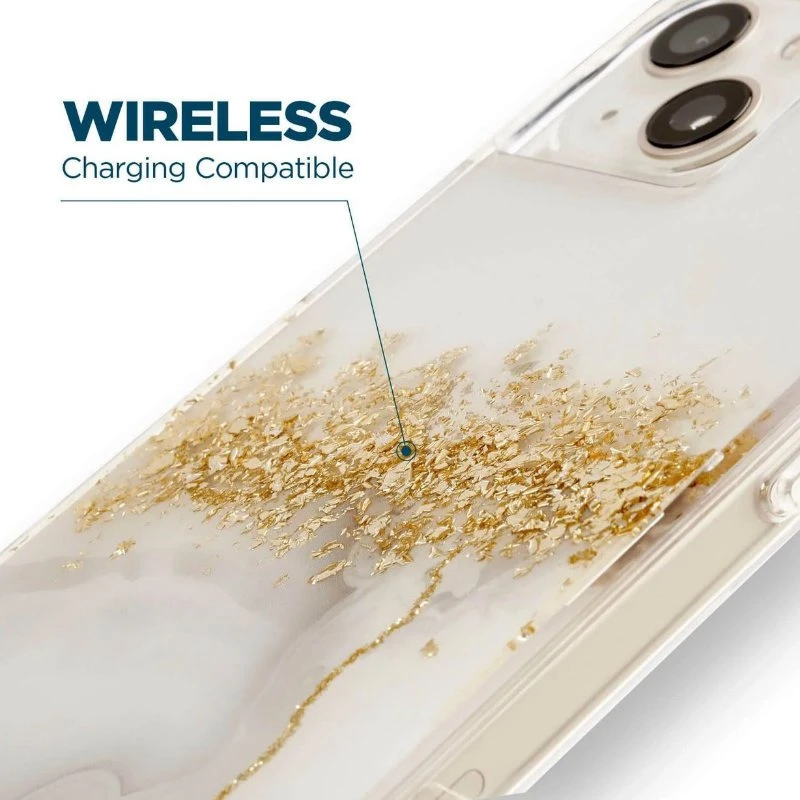 Dėklas Case-Mate Karat - Case decorated in auksinis for Apple iPhone 14 Plus Marble