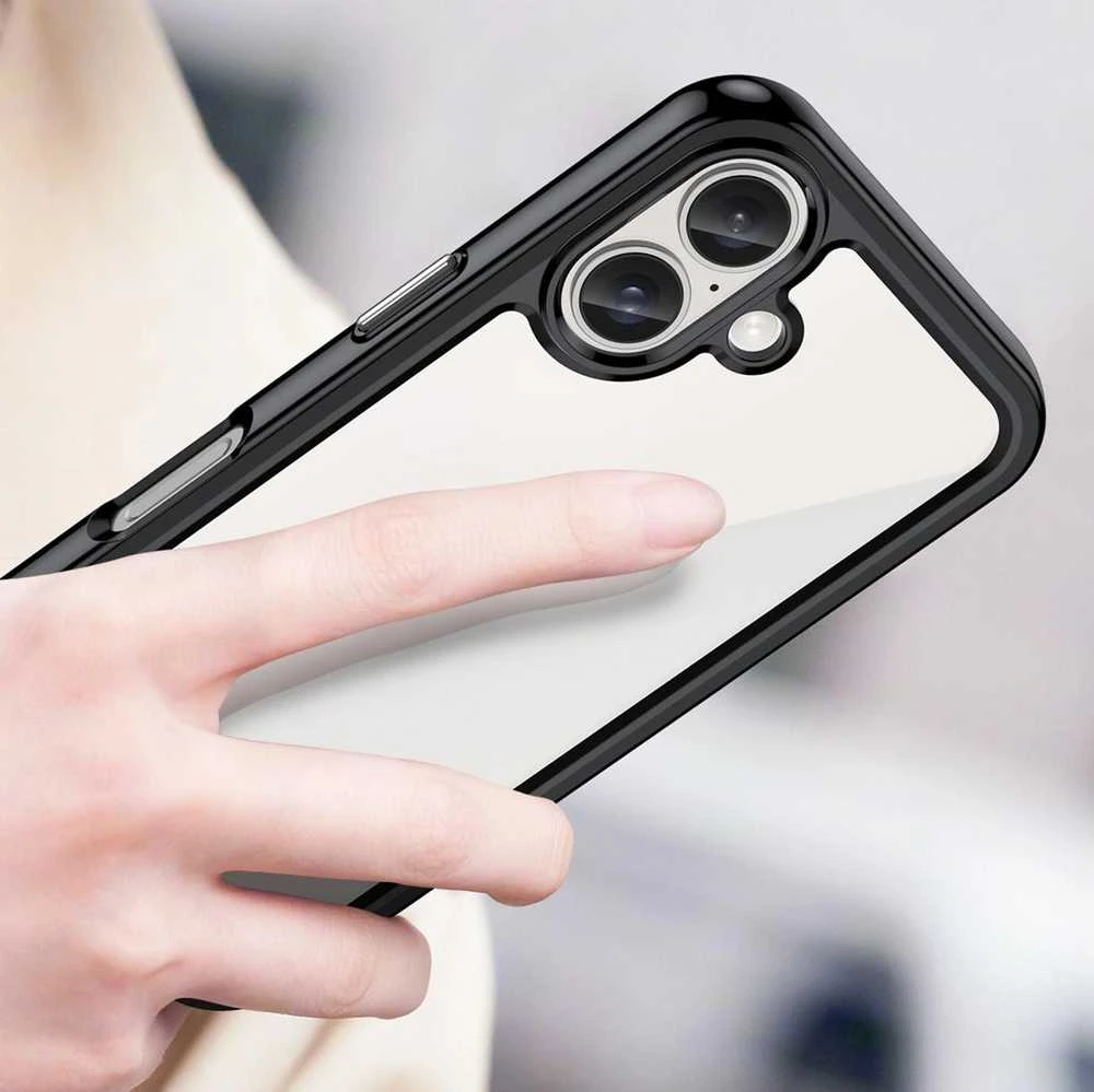 Hurtel Outer Space Gel Frame Apple iPhone 16 – dėklas telefonui juodos spalvos