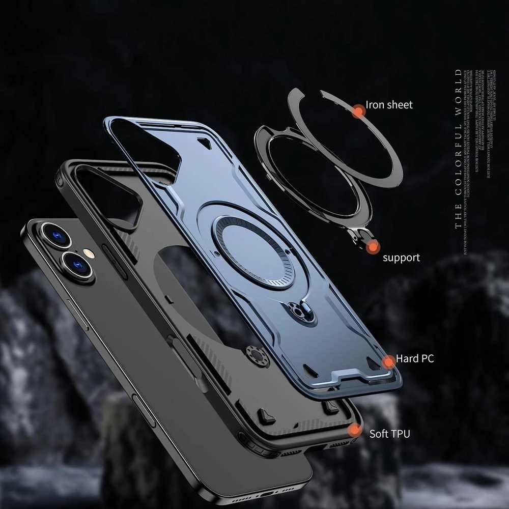 Hurtel Hybrid Armor Trendy MagSafe Apple iPhone 16 Plus – dėklas teleofnui mėlynos spalvos