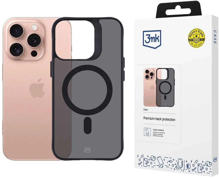 3mk Smoke MagCase dėklas su MagSafe Apple iPhone 16 Pro