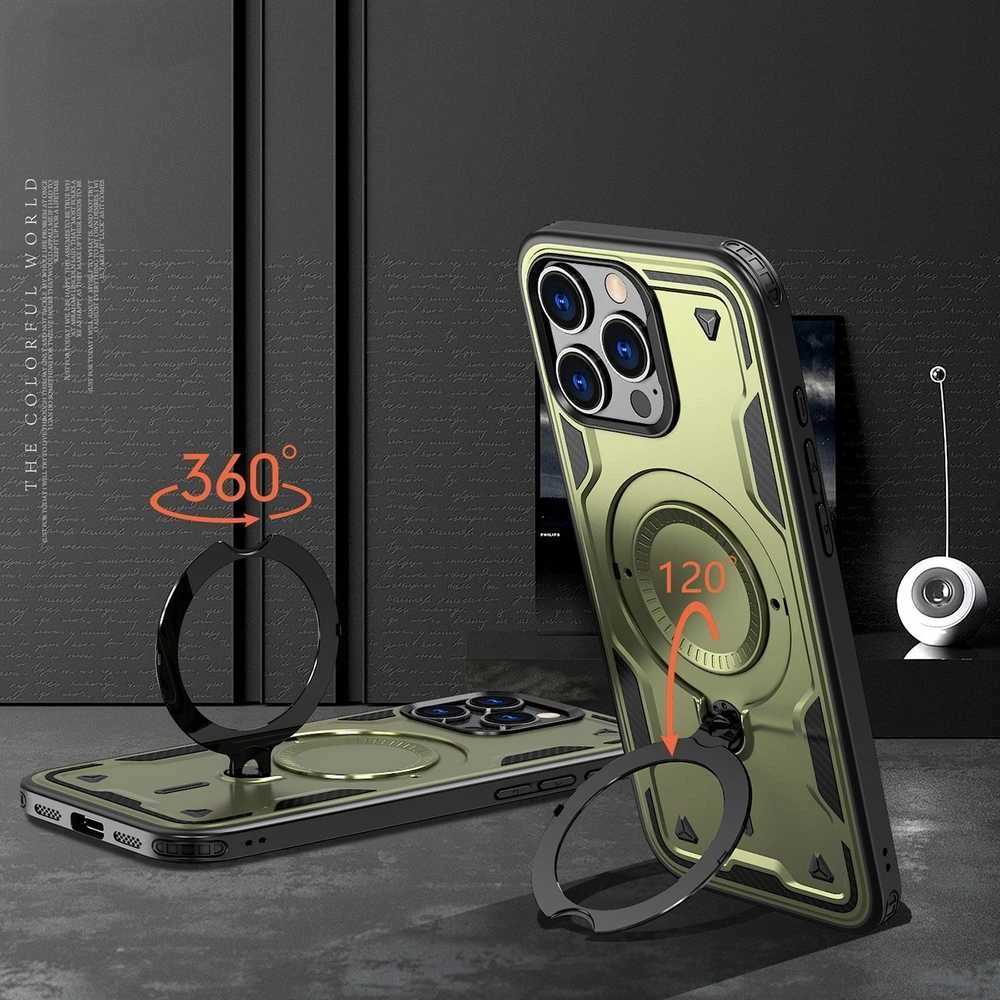 Hurtel Hybrid Armor Trendy MagSafe Apple iPhone 16 Pro – dėklas telefonui žalios spalvos