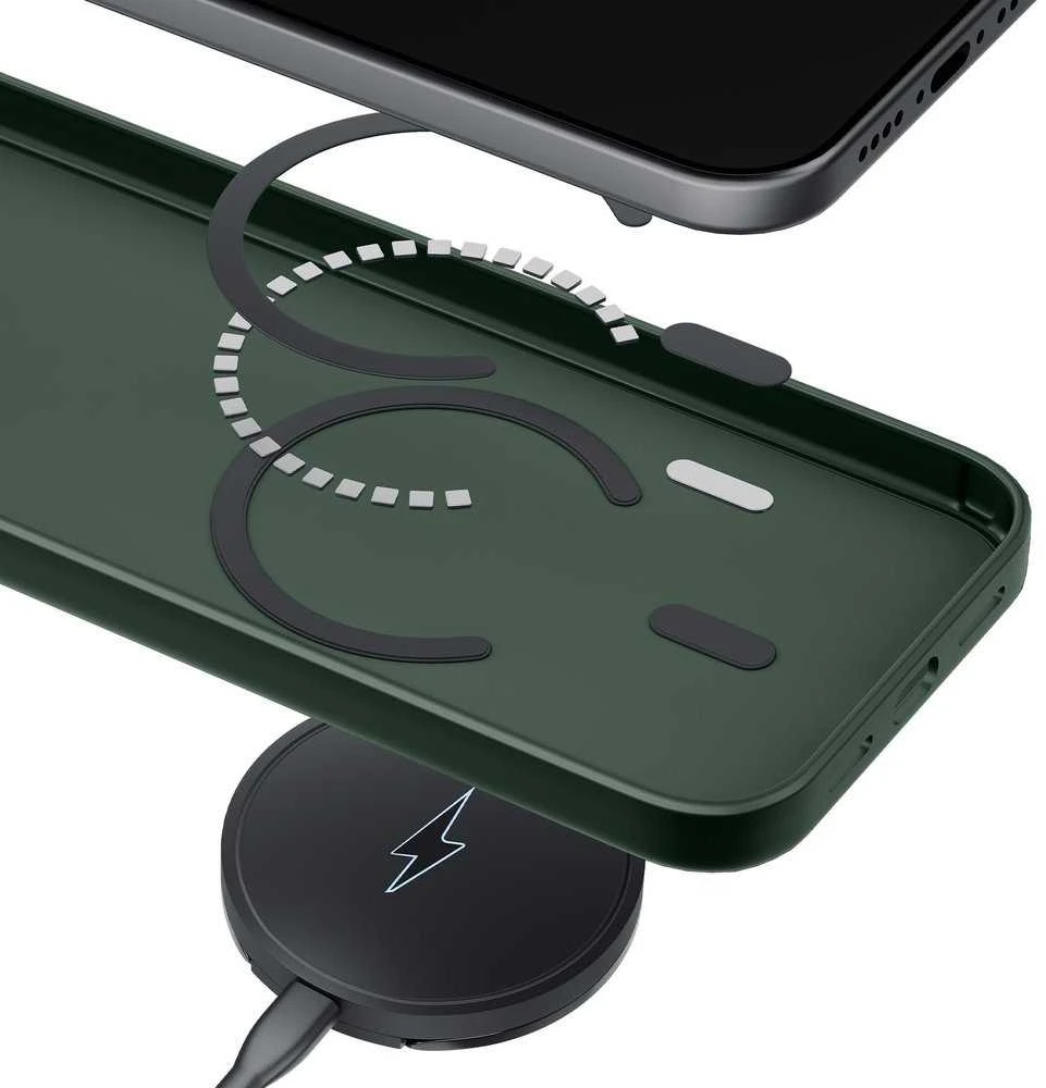 3Mk apsaugos 3mk dūminis „MagCase“ dėklas, skirtas „iPhone 17 Pro“ – Žalias-Translucent