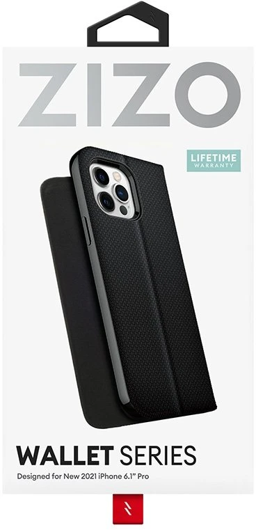 ZIZO WALLET Series Apple iPhone 13 Pro dėklas - Juodas