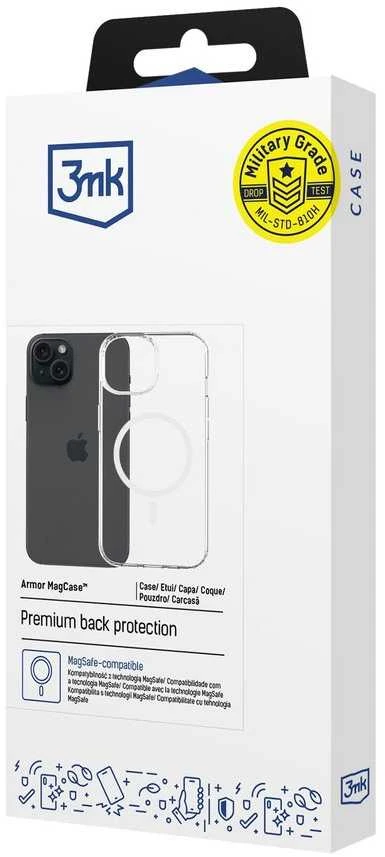 Nezatříděno 3Mk apsaugantis 3mk šarvuotas dėklas iPhone 15 Plus - skaidrus
