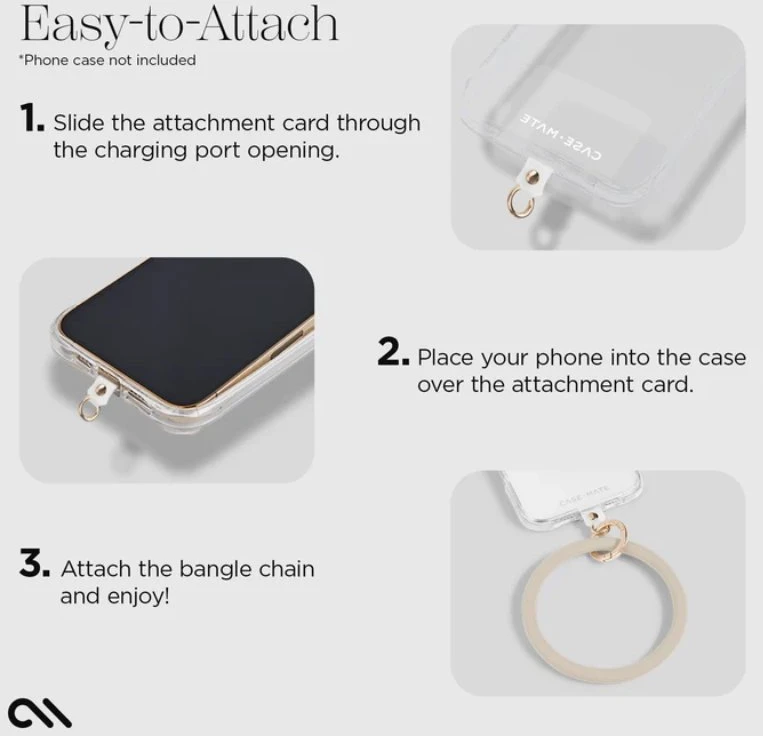 Dėklas Case-Mate Phone Bangle - Wrist virvelė telefonui Nude