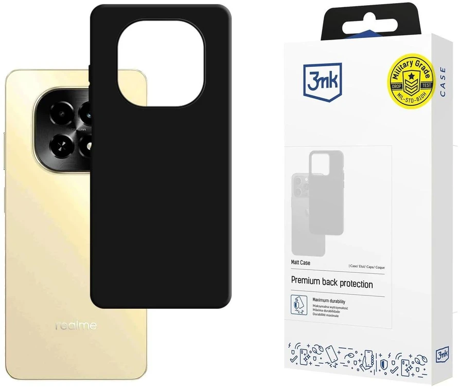 3mk matinis dėklas, skirtas Realme C63 5G - Juodas