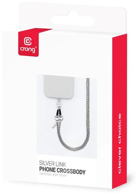 Crong Phone Crossbody - virvelė telefonui Sidabrinis Link