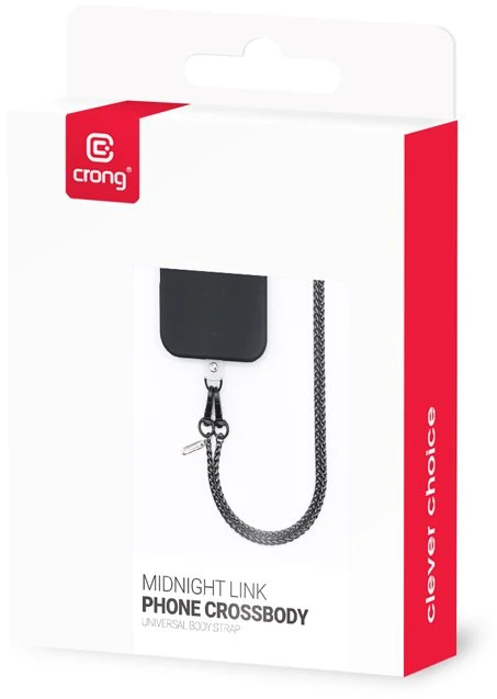 Dėklas Crong Phone Crossbody - virvelė telefonui Midnight Link
