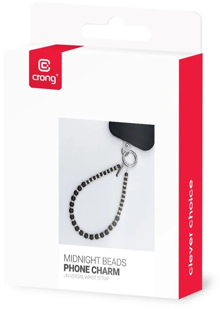 Dėklas Crong Phone Charm - virvelė telefonui Midnight Beads