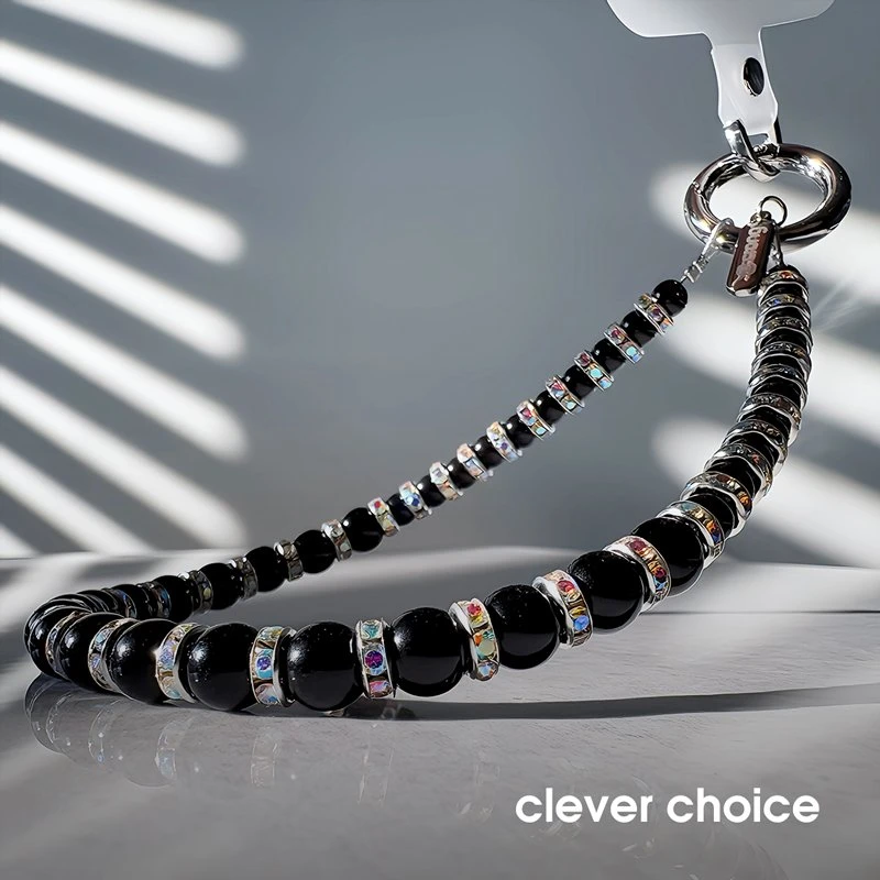 Dėklas Crong Phone Charm - virvelė telefonui Midnight Beads