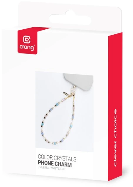 Dėklas Crong Phone Charm - virvelė telefonui Color Crystals