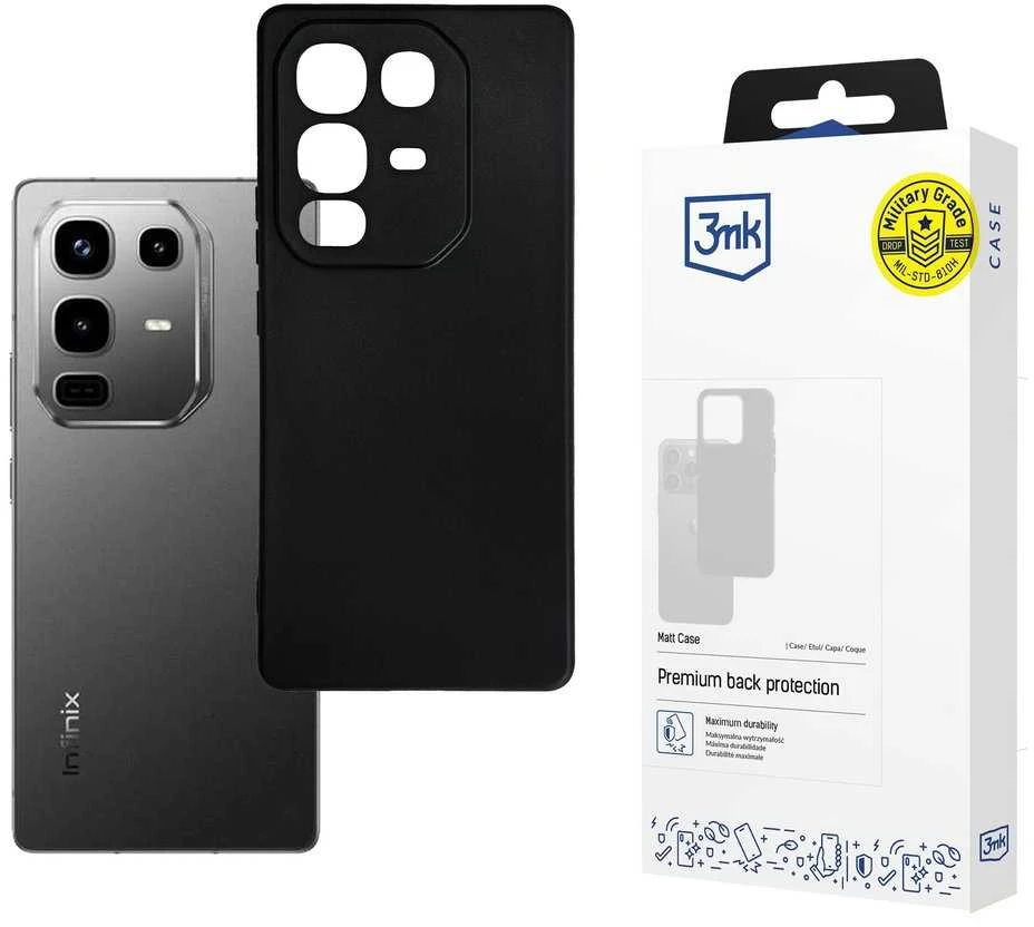 Nezatříděno 3Mk apsauginis matinis dėklas „Infinix Note 50 Pro“ - Juodas