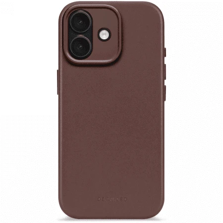 Dėklas „Decoded“ odinis galinis dangtelis – odinis „iPhone 17“ galinis dangtelis, suderinamas su „MagSafe“ (šokolado rudos spalvos)