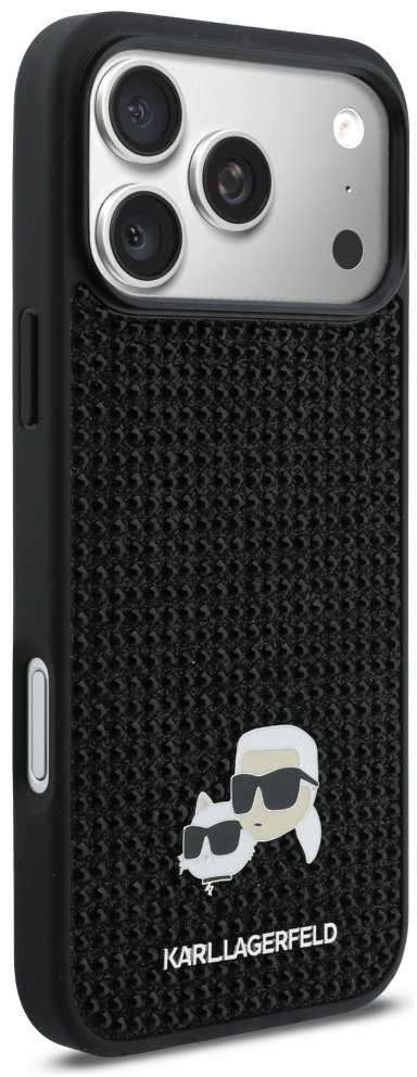 Dėklas Karl Lagerfeld case for IPHONE 17 Pro Max KLHCP17X6PRKCLK (Rhinestone W/ K&C PIN) juodas